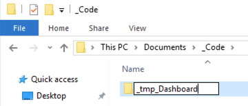 Create Empty Temp Folder